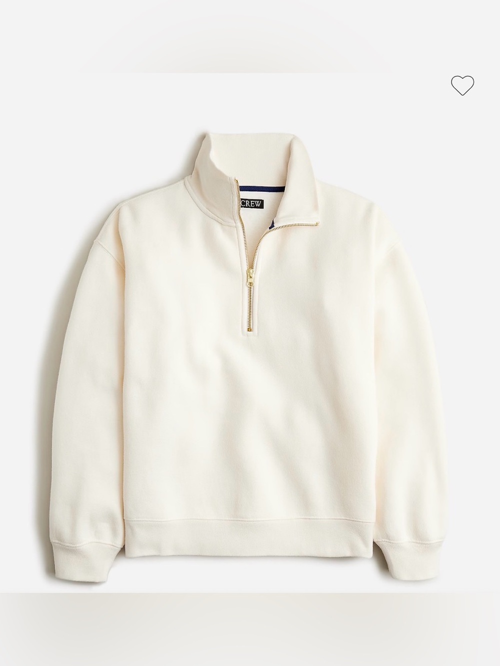 J. Crew Women’s Heritage Fleece Half Zip Sweatshirt medium